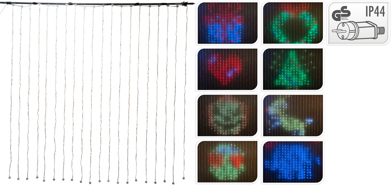 Záclona LED 400l 2 m WW 1 ks