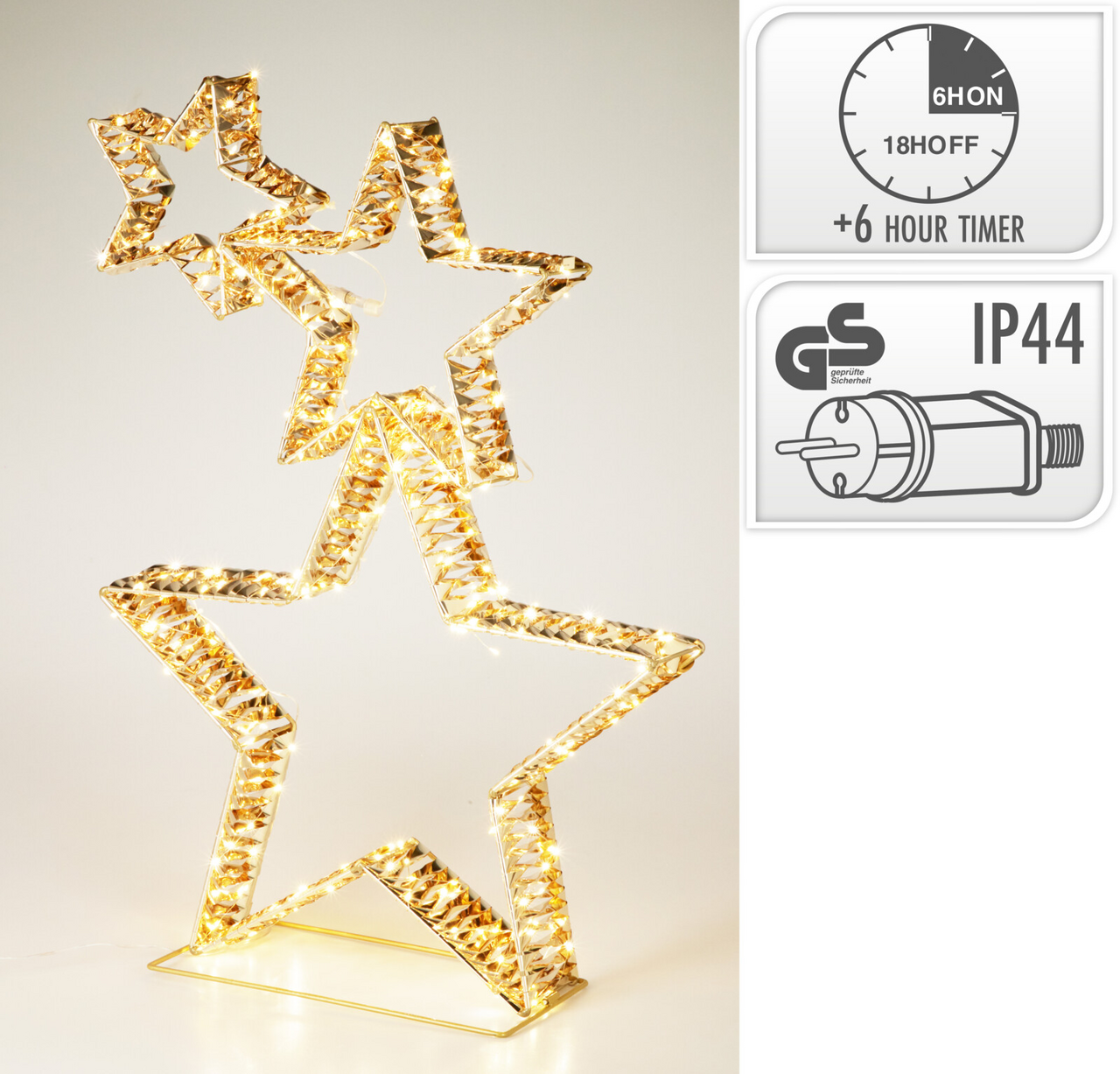 Hvězdy LED 350l 80 cm kov 1 ks