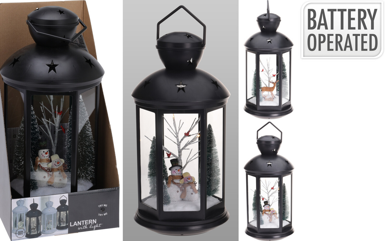 Lucerna s vánoční scénou 43 cm 1 ks