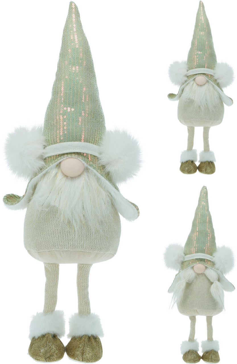 Skřítek plyšový 51 cm zlatá barva 1 ks