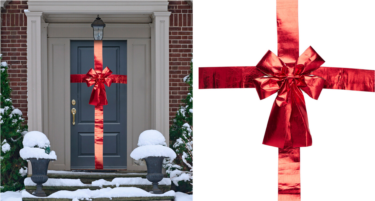 Červená mašle na dveře 4,3 m 1 ks