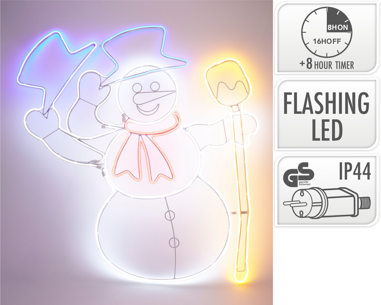 Sněhulák LED Neon adaptér 83 cm 1 ks