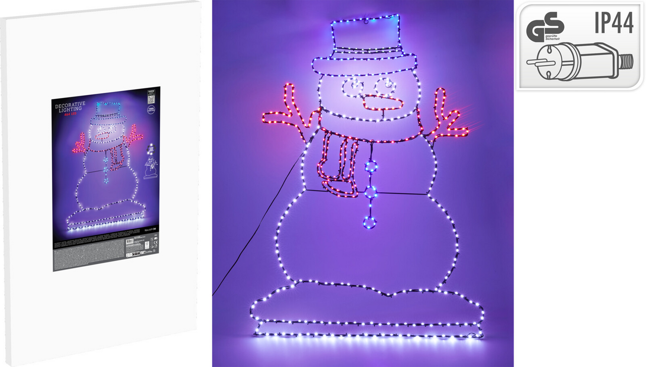 Sněhulák LED adaptér 117 cm kov 1 ks