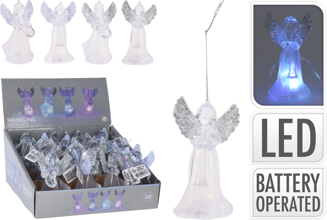 Anděl LED 12 cm polypropylen 2ASS 1 ks