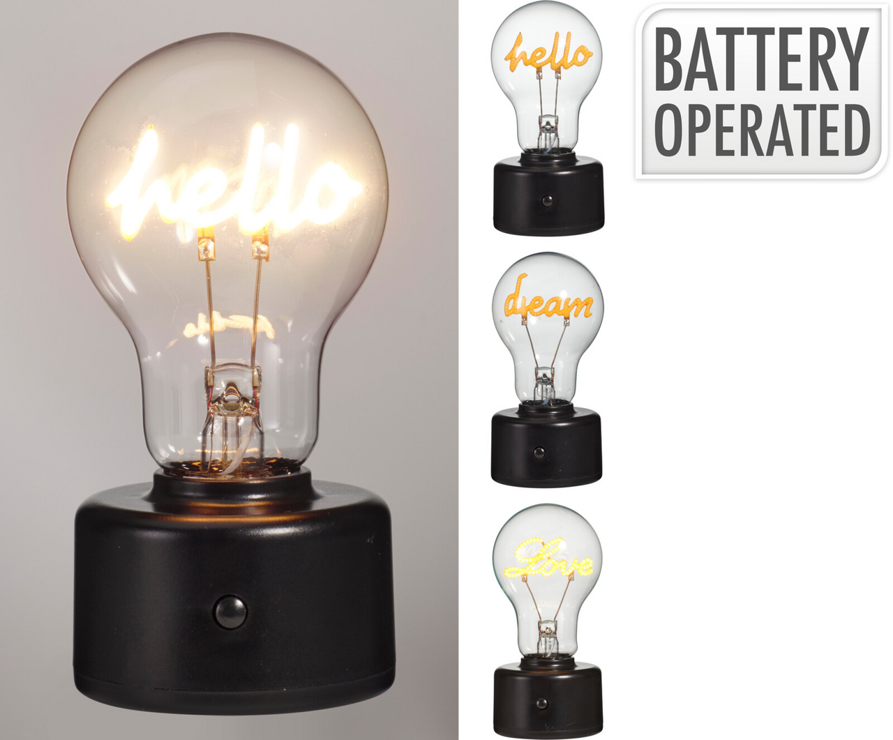 Lampa LED 12 cm plast sklo 3ASS 1 ks