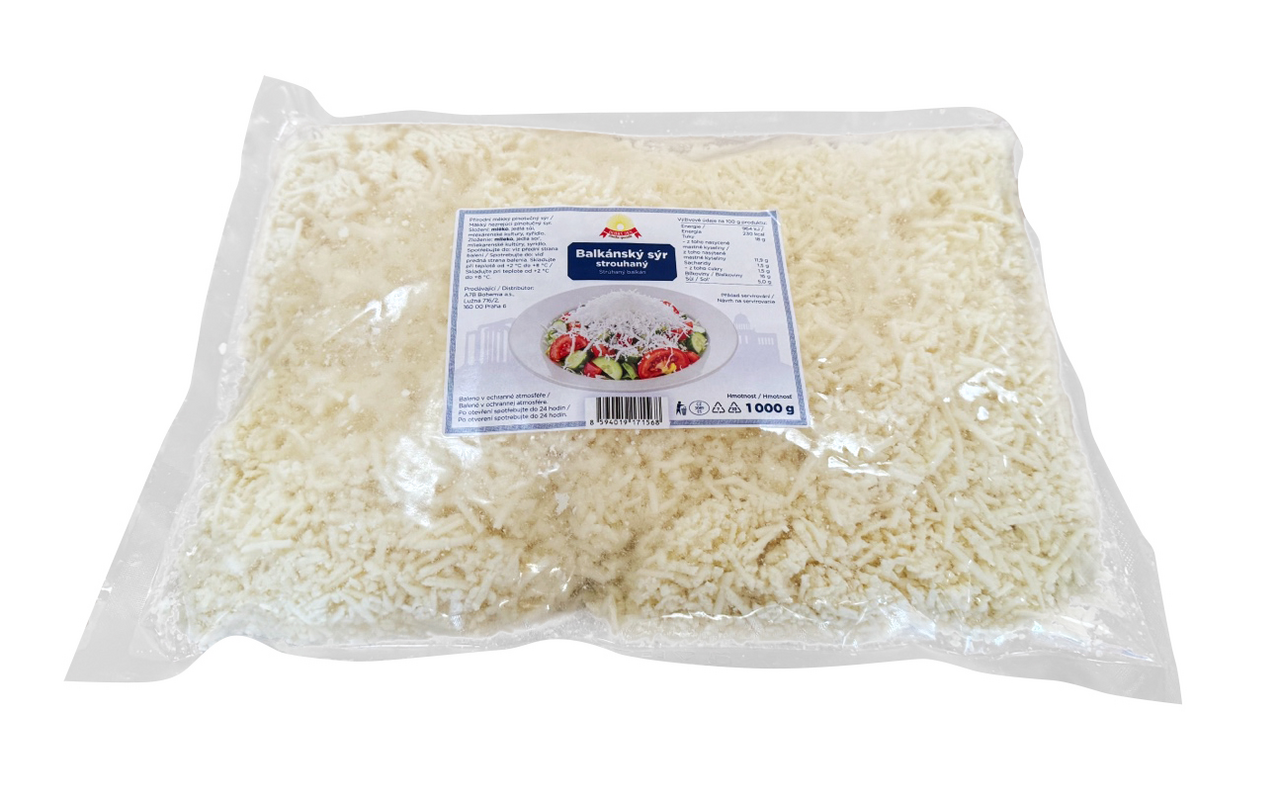 Balkánský sýr strouhaný chlaz. 1 kg
