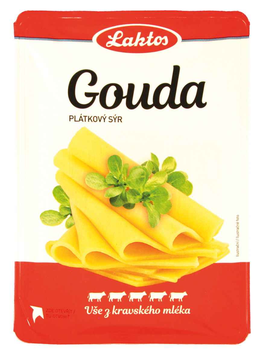 Laktos Gouda 48 % plátky chlaz. 250 g