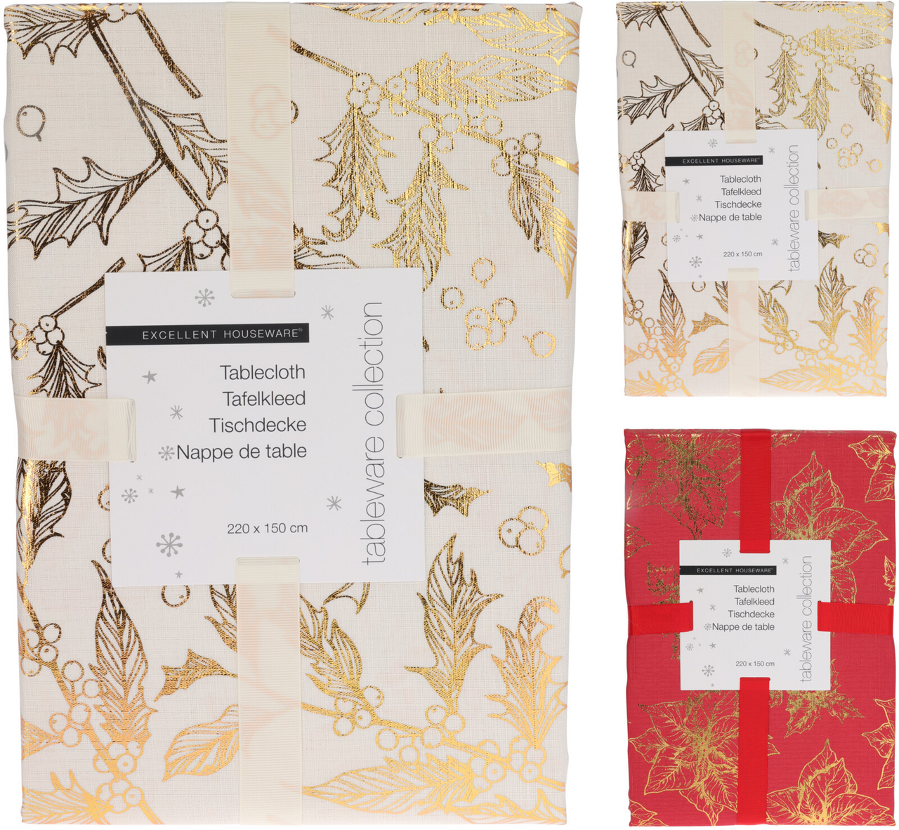 Ubrus s květy 220 x 150 cm 2ASS 1 ks