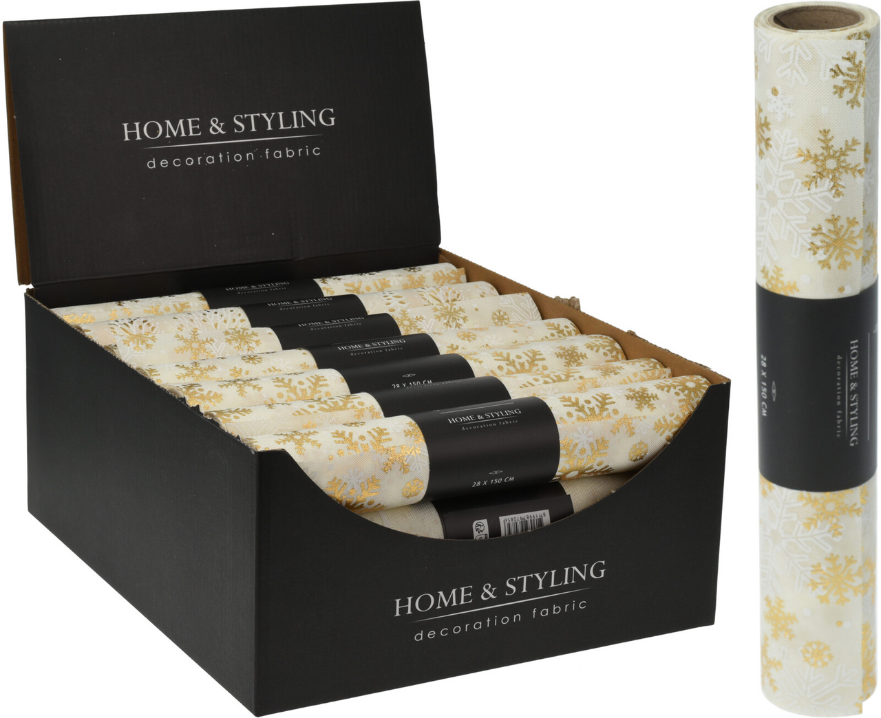 Látka dekorační 28 x 250 cm krémová 1 ks