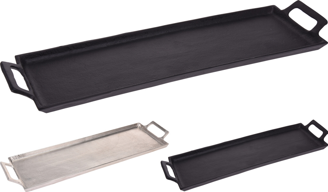 Tác 54 x 16 cm hliník černý stříbrný 1 ks