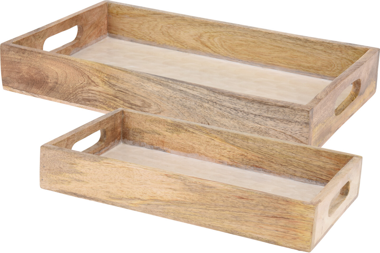 Tác set mangové dřevo 42/ 35 cm 2 ks