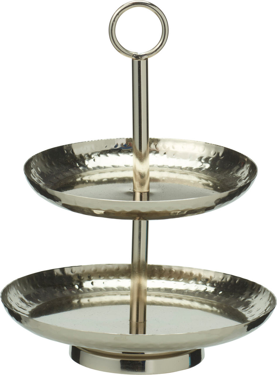 Etažér 20,5 cm kov stříbrná 1 ks