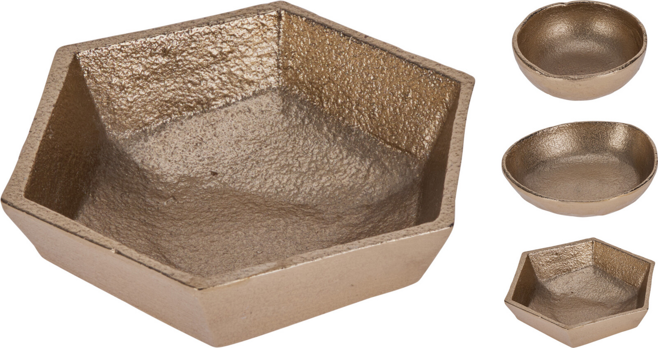 Miska 10 x 4 cm hliník zlatá 3ASS 1 ks