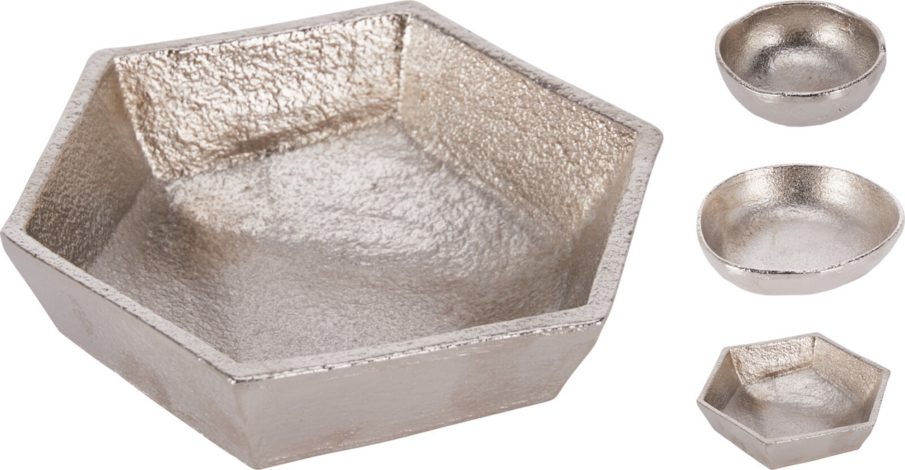 Miska 10 x 4 cm hliník stříbrná 3ASS 1 ks