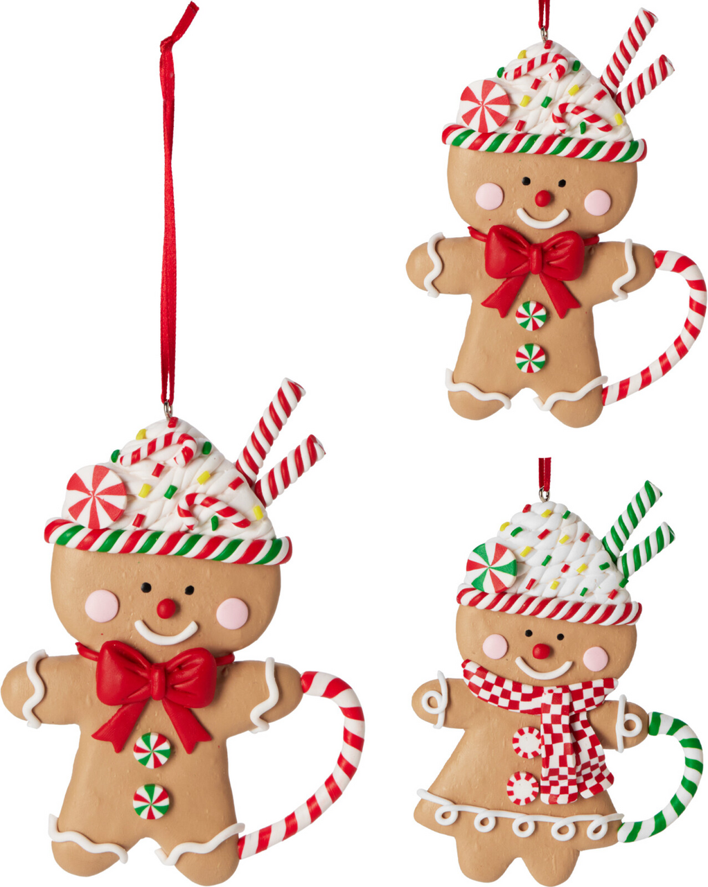 Vánoční dekorační perníček 12,5 cm 3ASS 1 ks