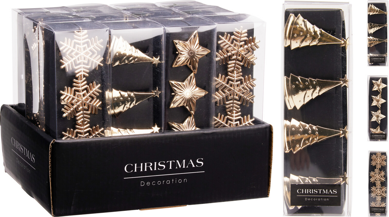 Kroužek na ubrus zlatá 3ASS 4 ks