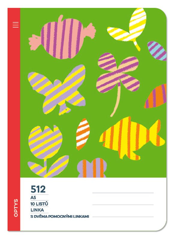 Sešit 512 s pomocnými linkami zelený 1 ks
