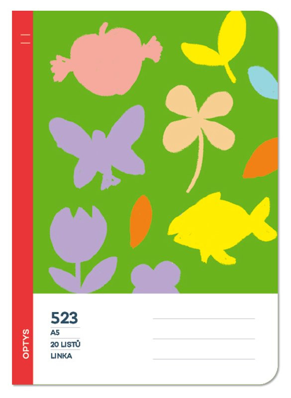 Sešit 523 linka 12 mm zelená 1 ks