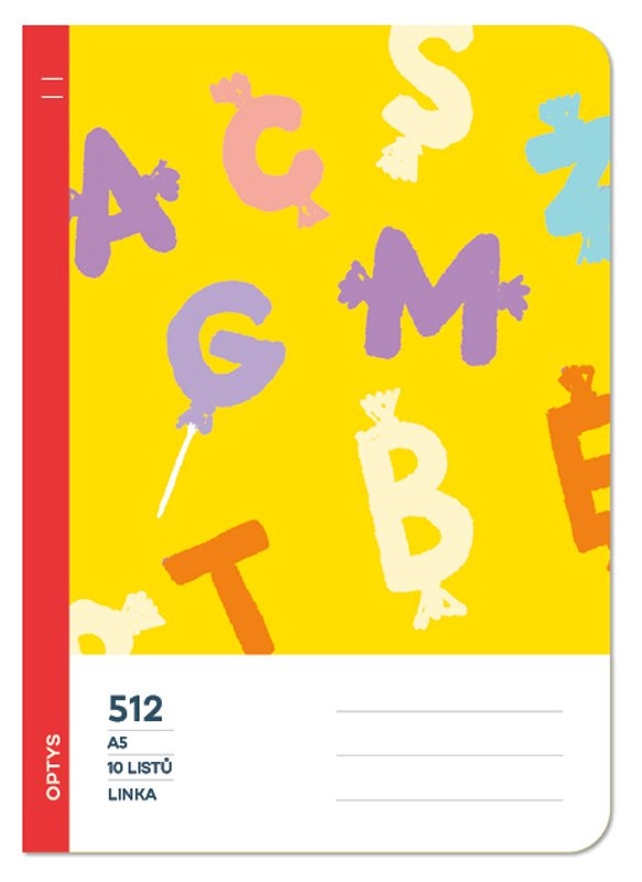 Sešit 512 linkovaný 16 mm žlutý 1 ks