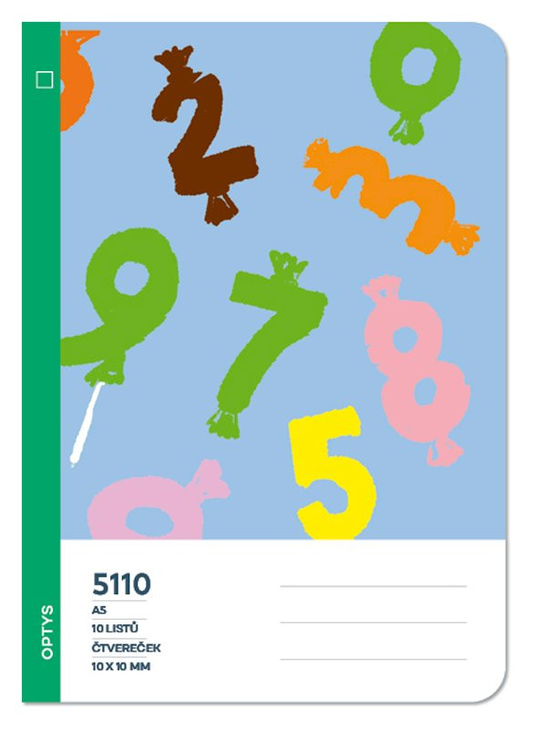 Sešit 5110 čtvereček modrá 1 ks