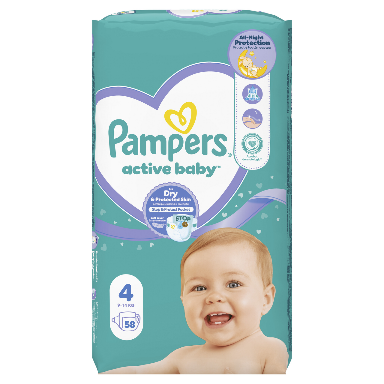 Pampers Active Baby VPP pleny 58 ks