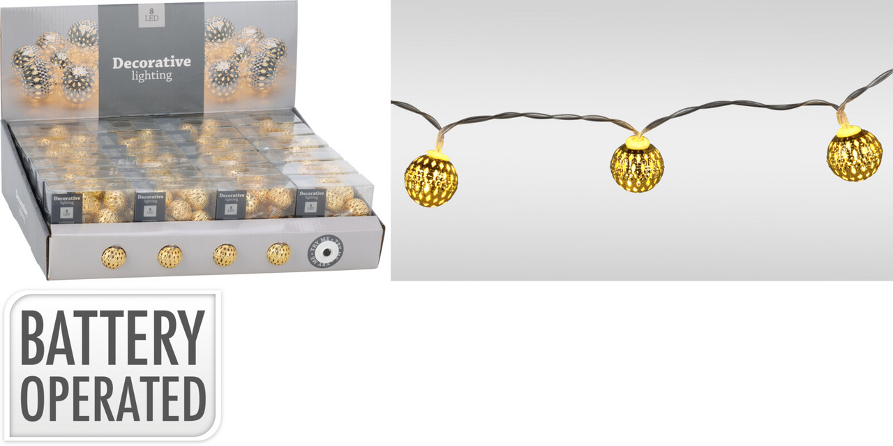 Světla LED 8 l zlaté 1 ks