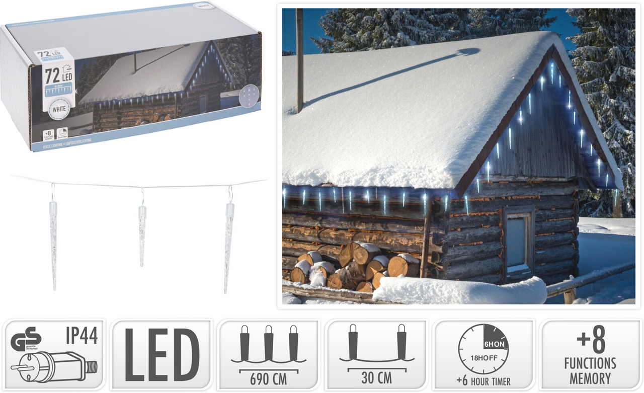 Rampouchy LED 72L transparentní kabel 1 ks