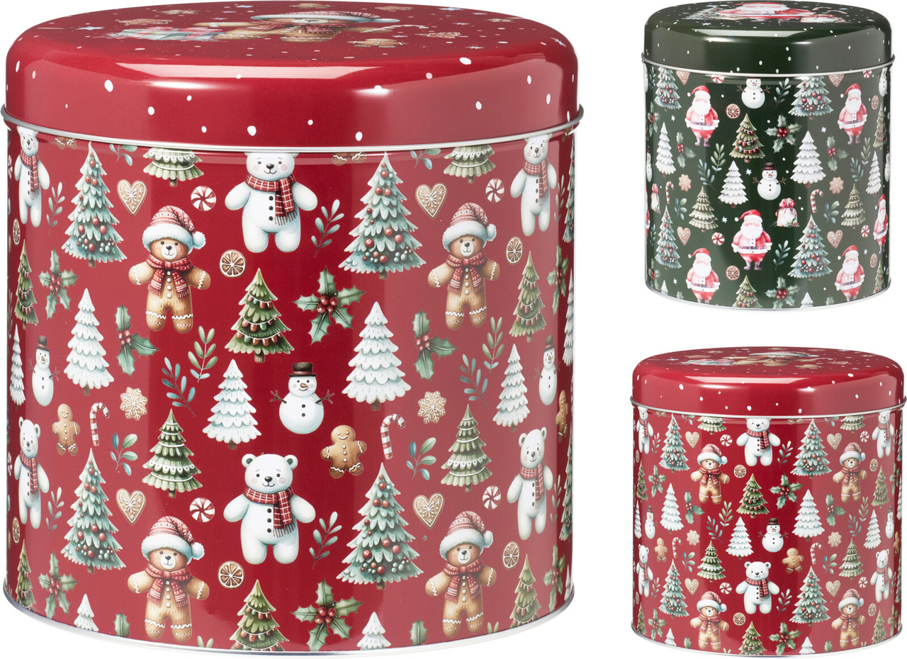 Koopman Plechové dózy 17 x 18 + 20 x 20 cm 2 ks