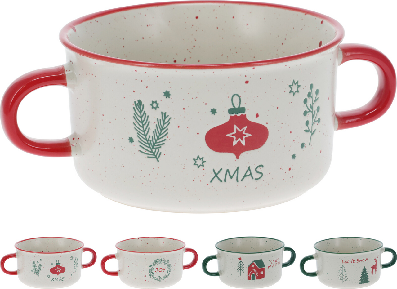 Koopman Miska s uchy dekor 625 ml kamenina 1 ks