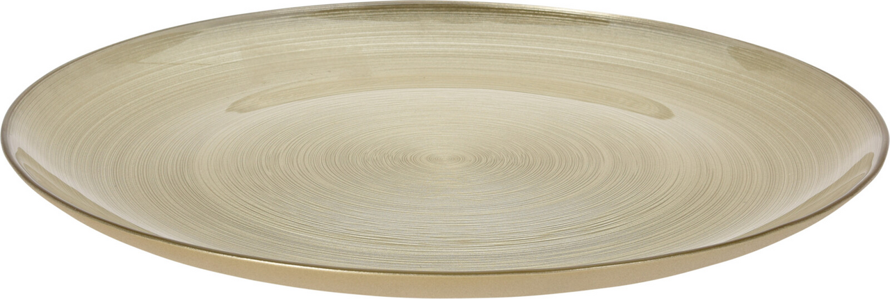 Koopman Talíř 32 cm sklo zlatý 1 ks