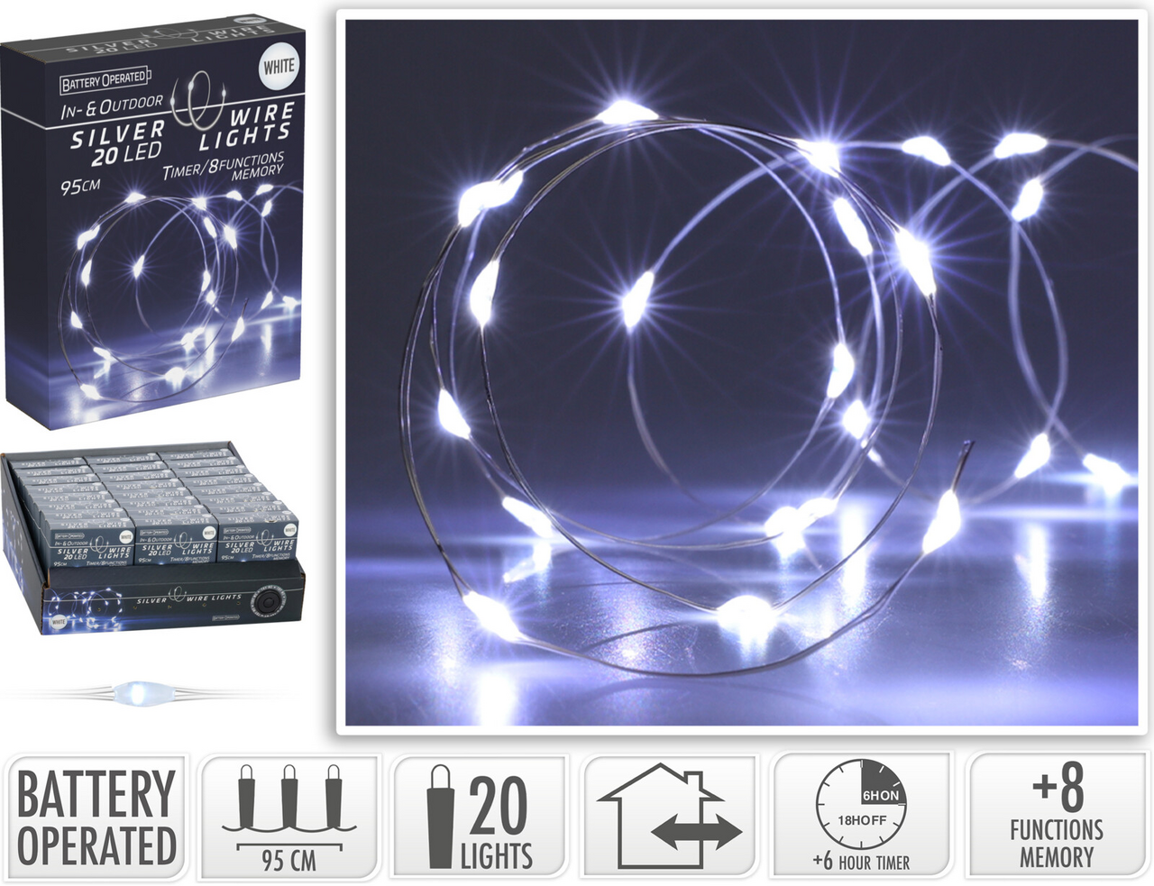 Drátek LED 20 l IP44 IW 1 ks
