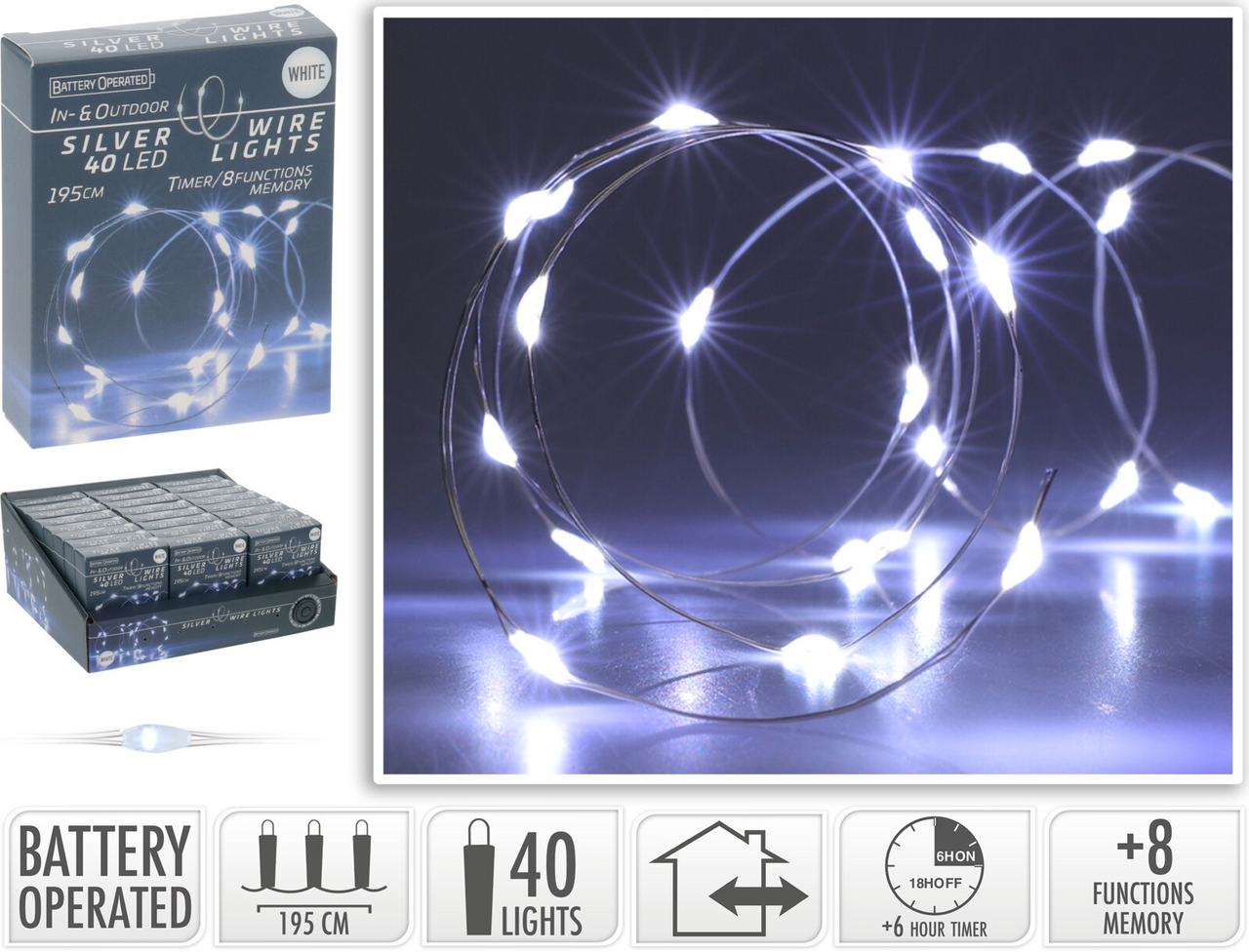 Drátek LED 40l IP44 1 ks