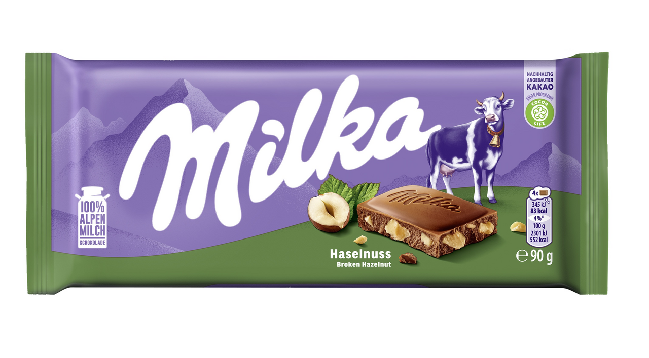 Milka oříšková 90 g