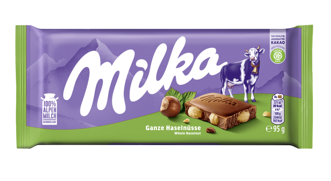 Milka celé oříšky 95 g