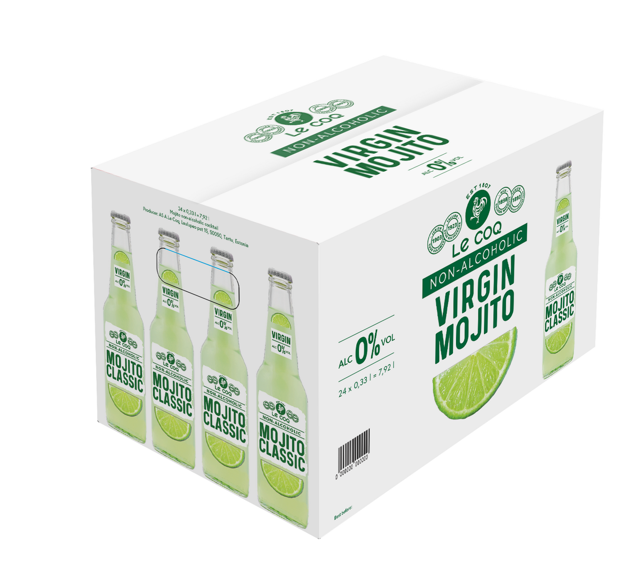 VIRGIN LE COQ Mojito 24 x 330 ml
