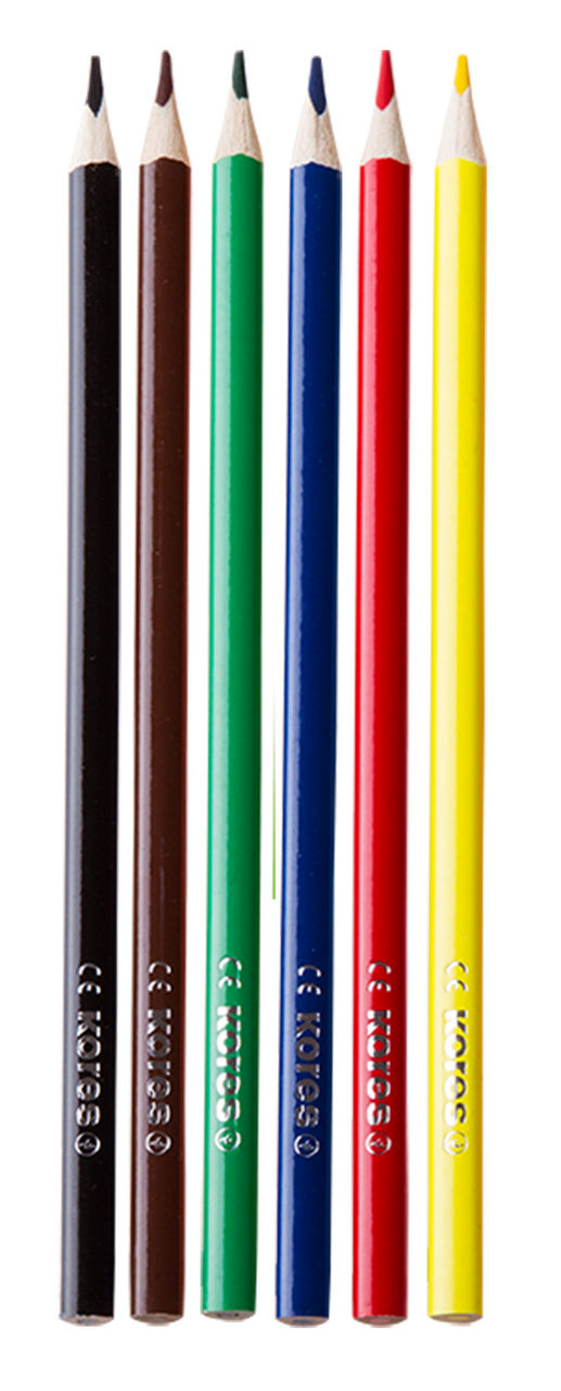 Kromas trojhranné pastelky Kromas 3 mm 6 ks