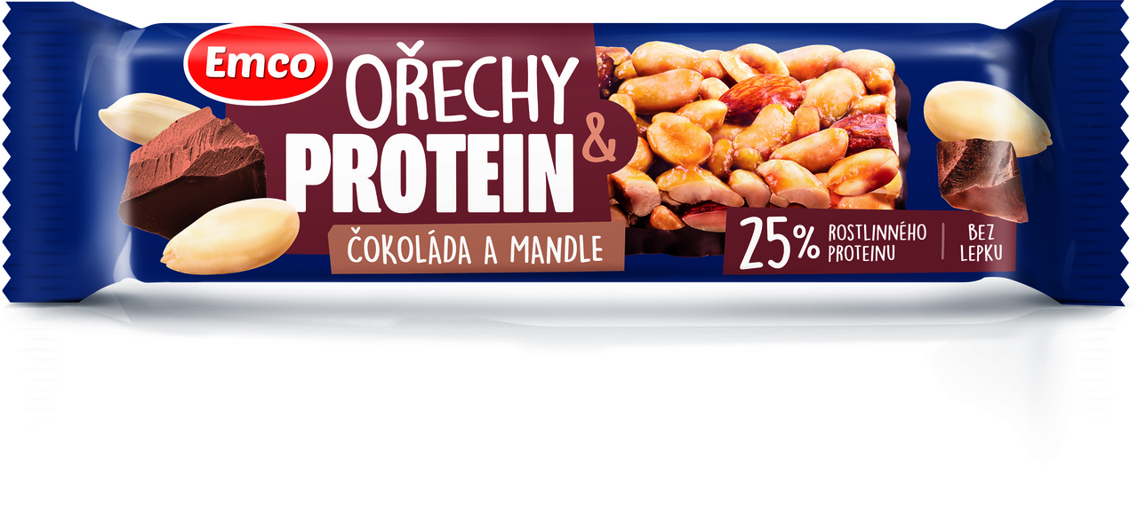 Emco Tyčinka Proteion oříšek čokoláda malina 40 g