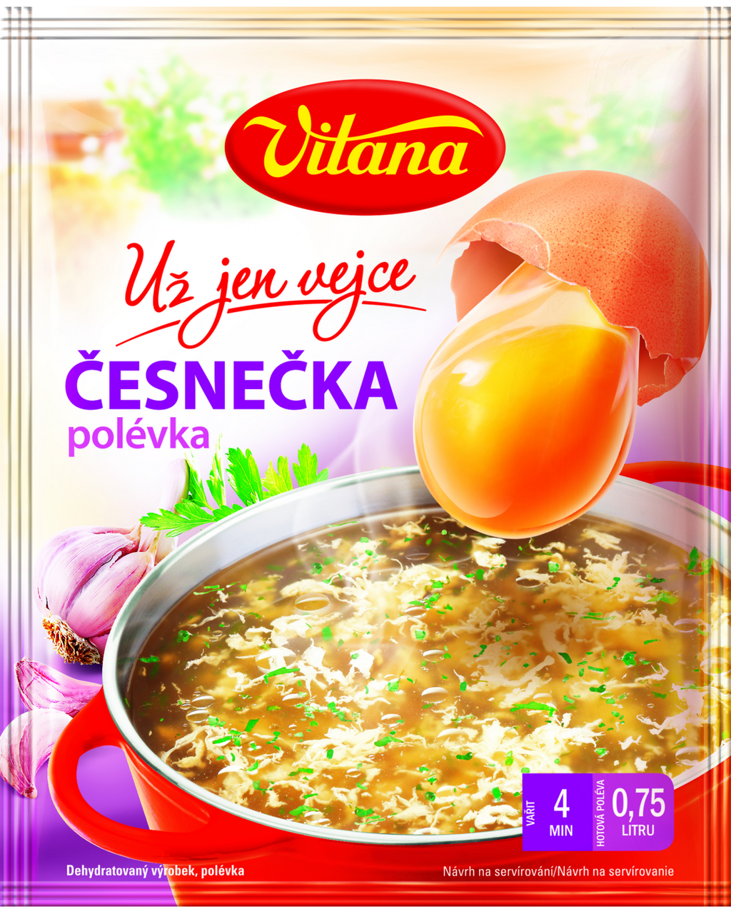 Vitana Už jen vejce Polévka česneková 22 g