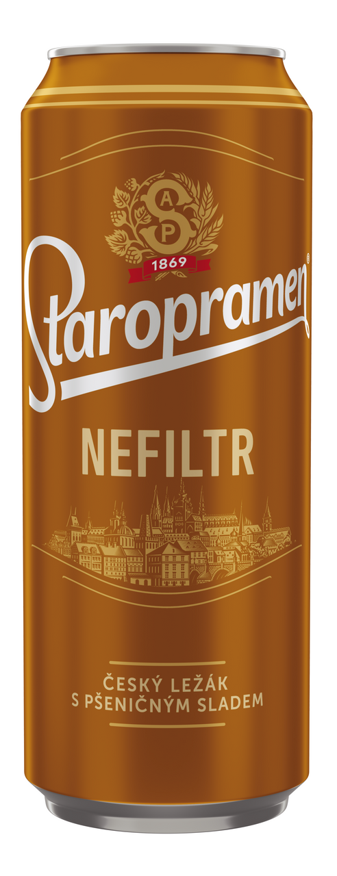 Staropramen nefiltr 500 ml plech