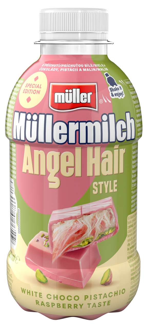 Müllermilch Mléčný nápoj Speciální edice Angel Hair Style chlaz. 400 g