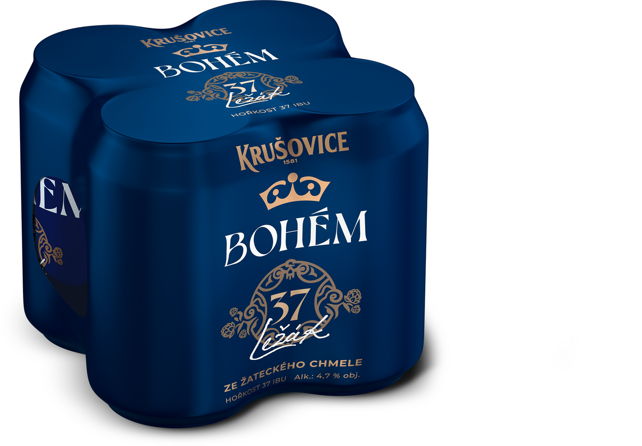 KRUŠOVICE Bohém 4 x 330 ml plech