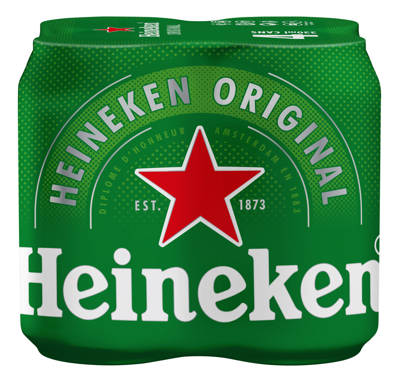 Heineken 4 x 330 ml plech