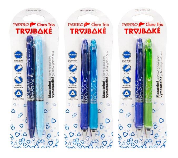 Pero gelové mazací tříbarevné Mix barev 1 ks