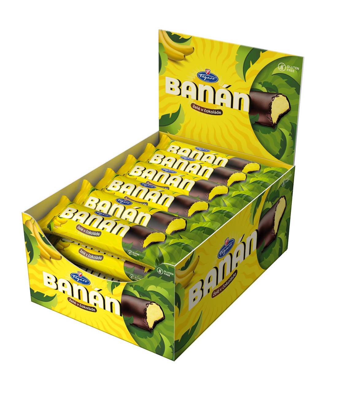 Figaro Želé v čokoládě banán 35 x 40 g