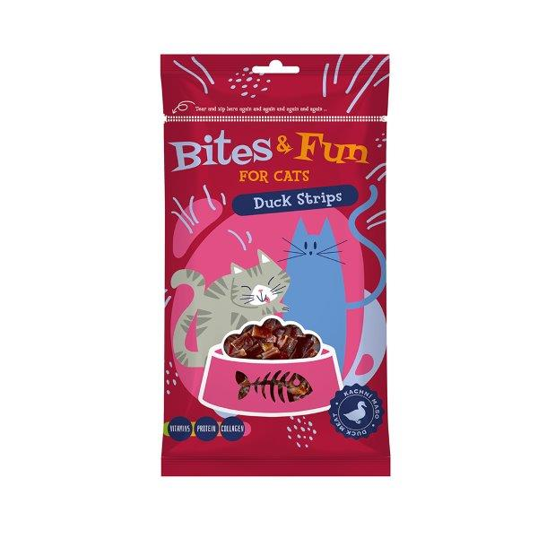 AKINU Bites & Fun Stripsy kachní pro kočky 60 g