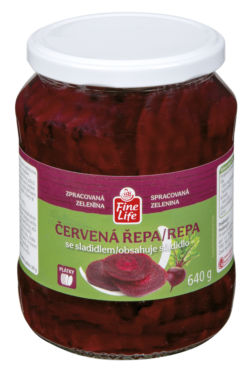 Fine Life Řepa červená plátky 4 x 640 g