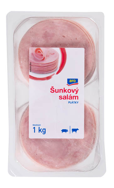aro Salám šunkový konzumní plátky chlaz. 1 kg