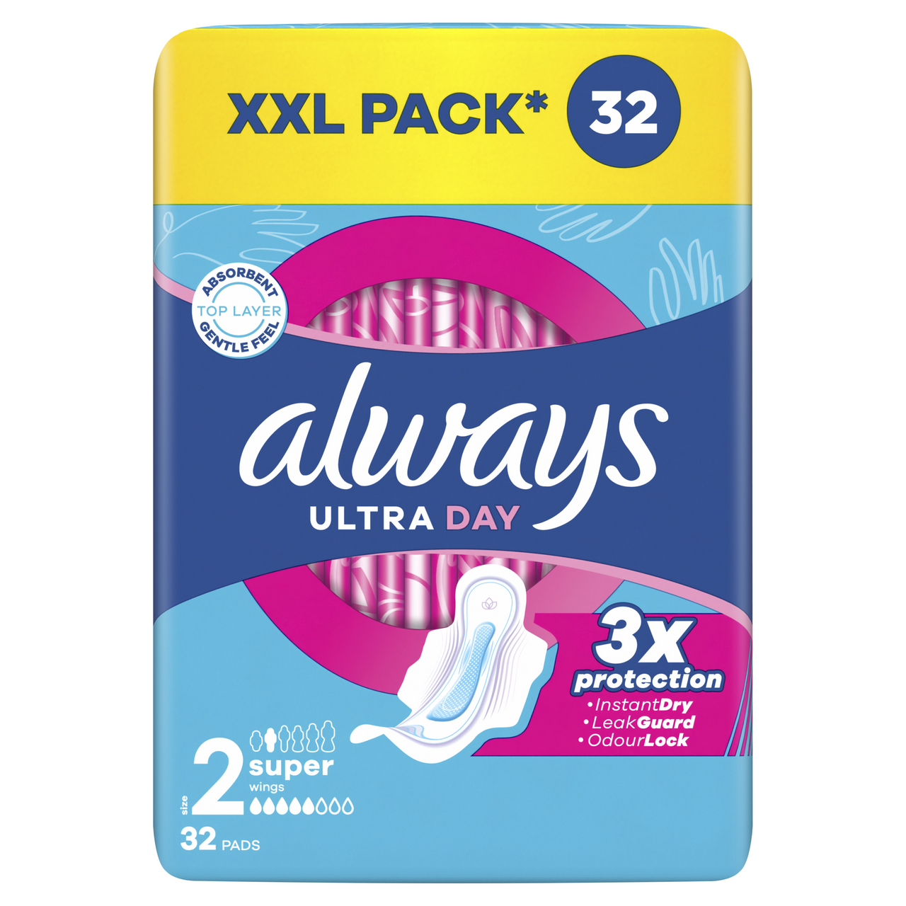 always Ultra Super Plus dámské vložky 32 ks