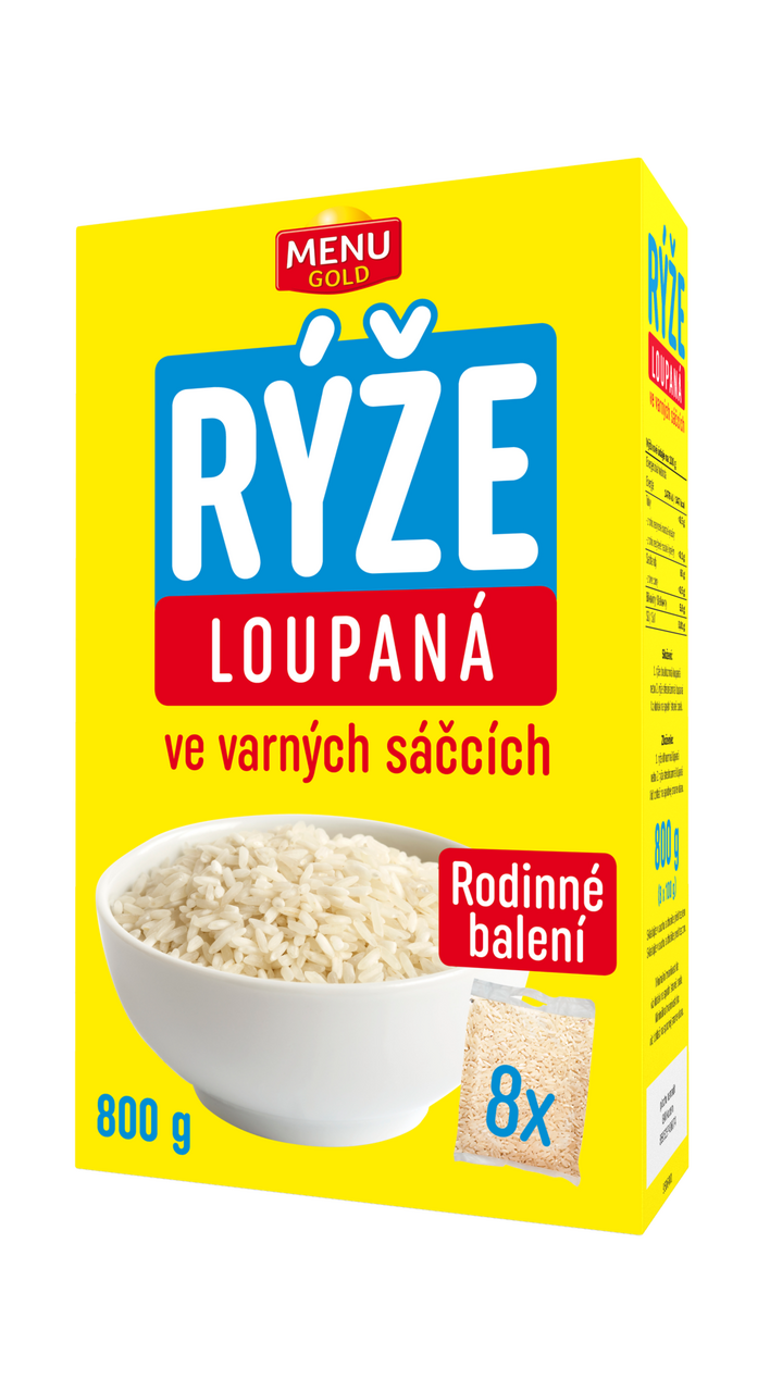 MENU GOLD Rýže loupaná varné sáčky 800 g