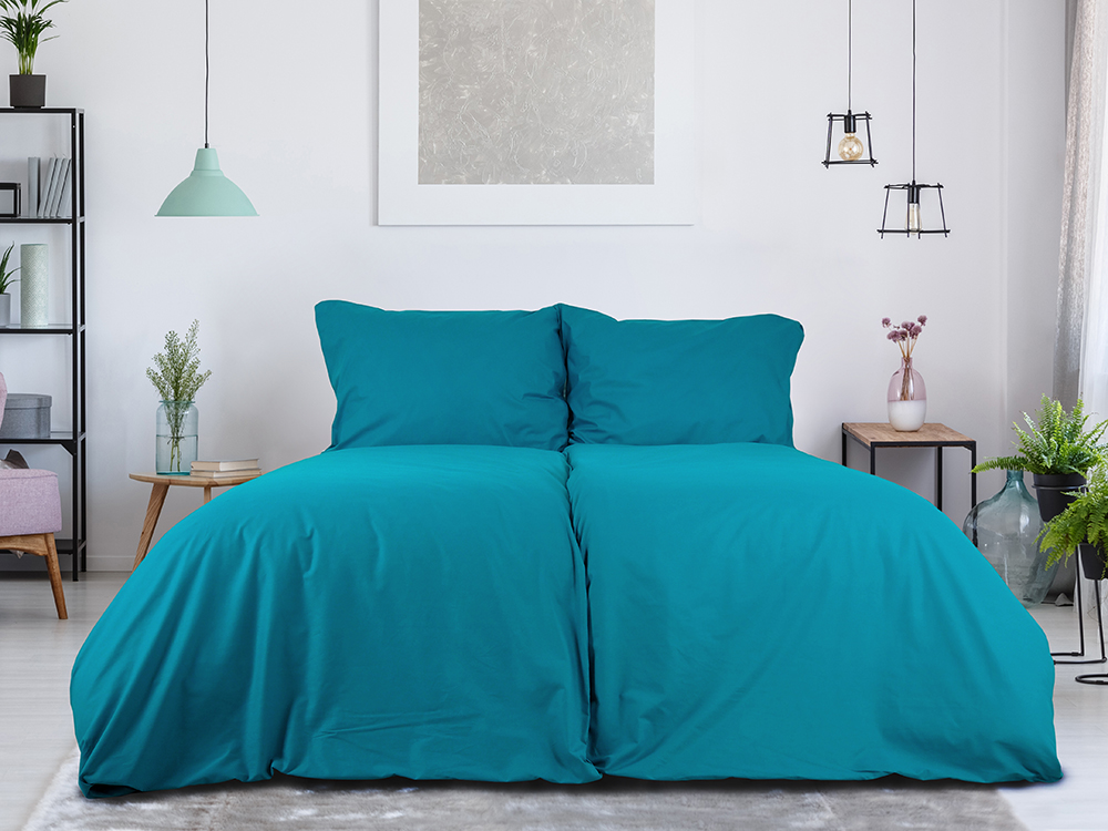 B.E.S. PETROVICE Povlečení kapsa 140 x 200 cm bavlna tyrkysová 1 ks